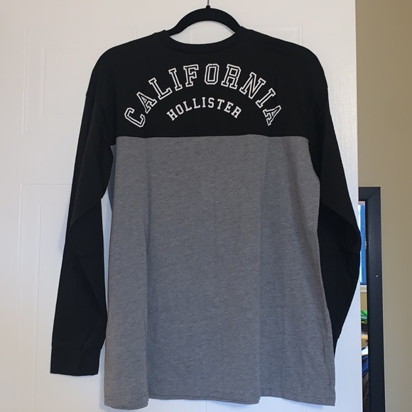 Holister Colour Block Logo Long Sleeve Tee - Picture 4 of 6